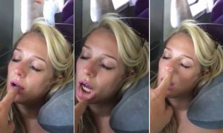 ماذا فعل بريطاني بزوجته النائمة في الطائرة للترفيه