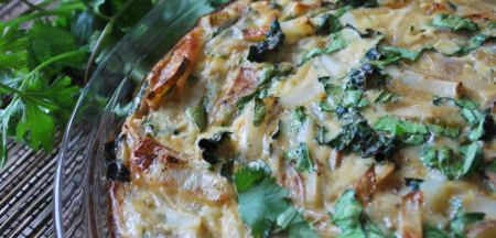 كيش شيدر ايرلندي مع البصل بالكراميل