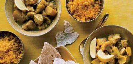 دجاج بالكاري مع الاسكواش