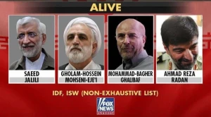 [HI] इजरायली सेना ने हत्या सूची में ईरानी नेताओं के नाम और तस्वीरें मुख्य रूप से प्रकाशित की हैं