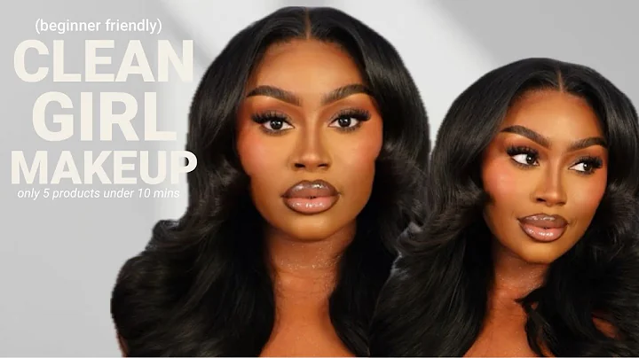 beginner clean girl makeup look for brown girls under 10 minutes | 5 products only | simple makeup 