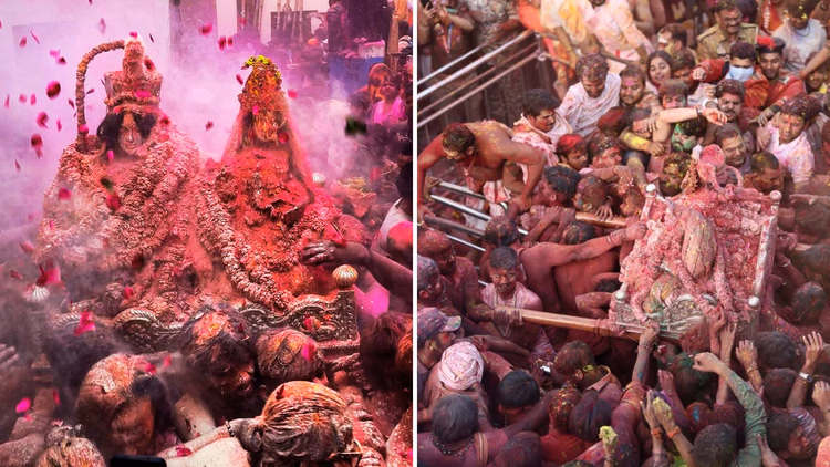 रंगभरी एकादशी:लक्खा मेले जैसा नजारा...गूंजा हर-हर महादेव, पांच लाख भक्तों ने किया गुलाल से अभिषेक; अलर्ट - Rangbhari Ekadashi Lakhha Fair-like Scene Har Har Mahadev Echoed Five Lakh Devotees Performed Abhishek