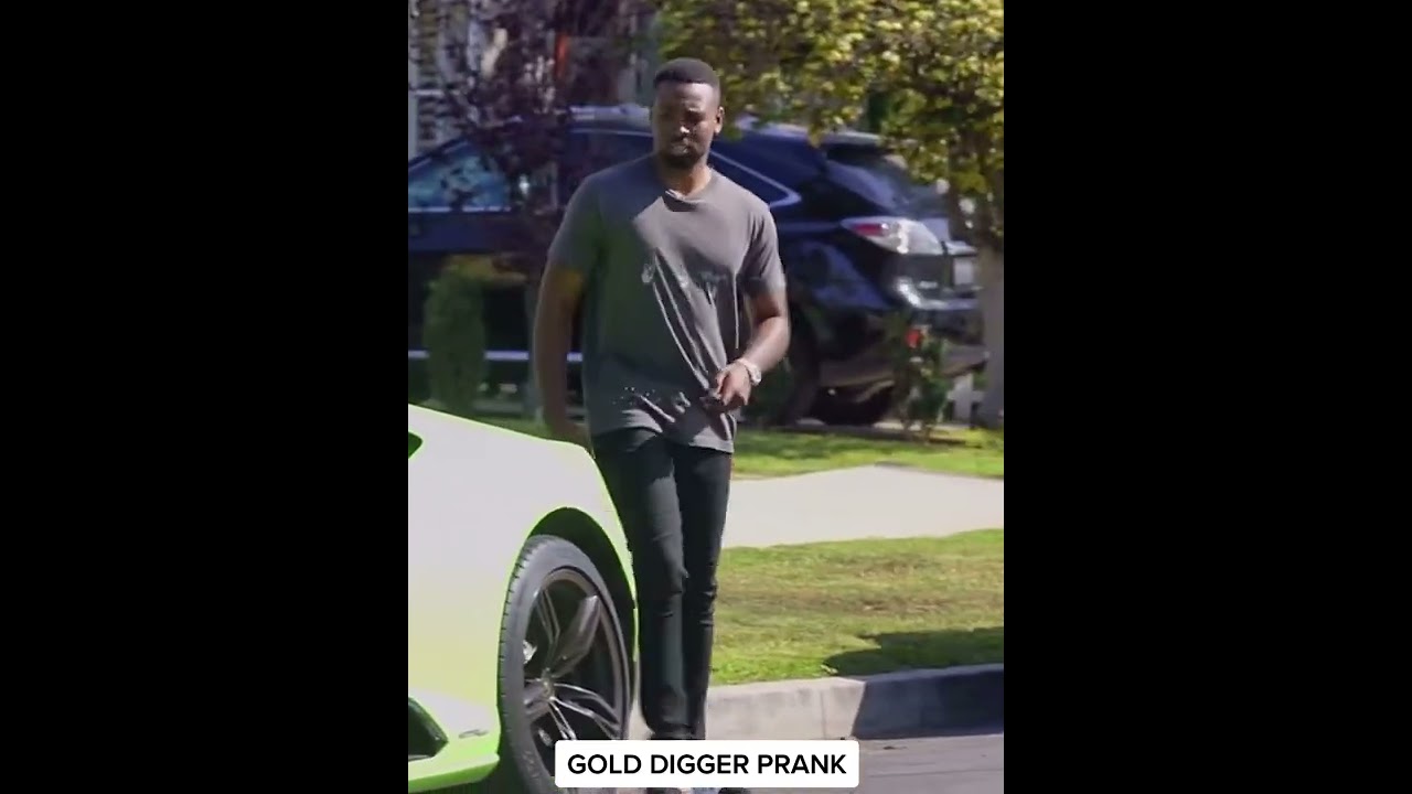 GOLD DIGGER NEW PRANK VIDEO 🤙 Lamborghini #short – ryan