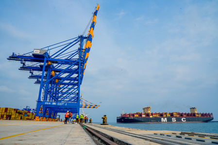 Vijhinjam Port of Adani Group has so far welcomed the largest container ship in the Indian water area