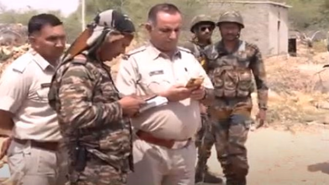 The area was evacuated after getting the Bamnuma item in the Kishanghat of JaisAlmer, declared a high warning in the district
