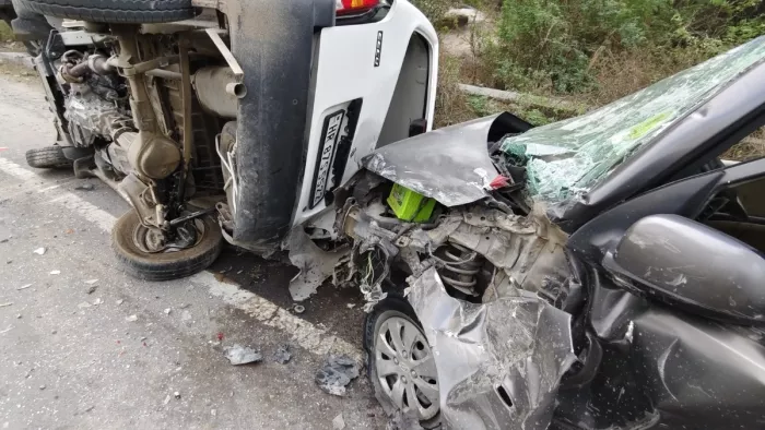Faridabad crash: Motor collided with Eco van on Surajskund Road, two injured; Police have investigated – NCR car accident on Surajundweg two injured in Faridabad