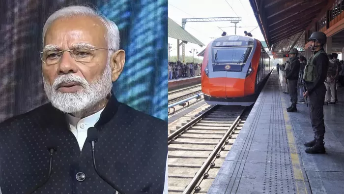 Train to Kashmir: PM Modi reaches Katra in a special train from the Anji bridge, security circle from country to air; SPG -Test Preparation – Train to Kashmir PM Modi reaches Katra Station Special Train Anji Bridge Security Cover from ground to Sky SPG Ch
