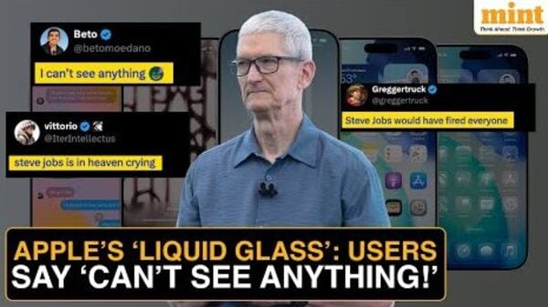 ‘Steve Jobs cry in heaven …’, mocked Internet Apple’s ‘Liquid Glass’ update