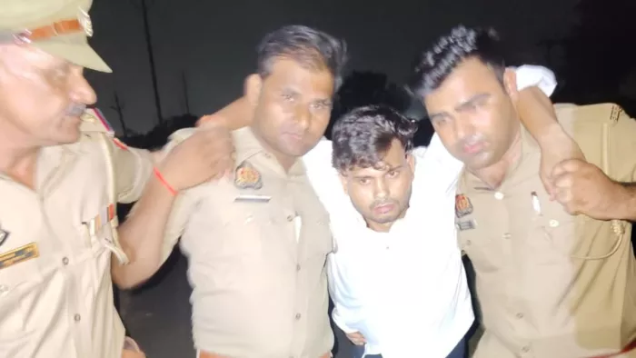 Kalpita – murder accused in Hathras in a new encounter, seriously injured by being shot – the murder case of Hathras, accused Naveen arrested after police meeting
