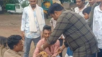 Ratlam News: villagers tanj on the system, dog worn wreath, handy memorandum