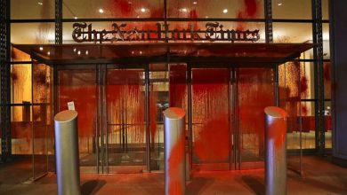 New York Times building in Manhattan was dissolved with red paint? Video and photos become viral | Today news