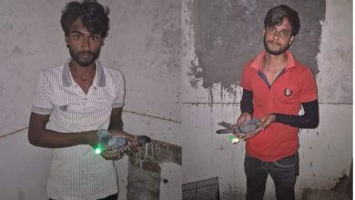 Drone rumors unveiled in Muzaffarnagar are panic spread by blowing redish light pigeons, two arrested