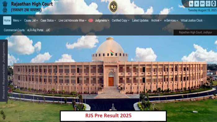 RJS Pre results 2025: Rajasthan High Court Civil Judge is released, merit list download from here