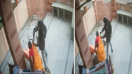 Robbers wander in Jaipur, see in CCTV footage, see the chain of an elderly woman in a broad daylight