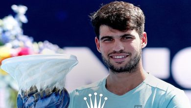 Alkaraj won the Cincinnati Open Tennist tournament, sinner stepped out in the first set