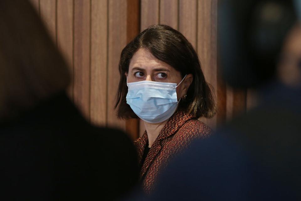 Gladys Berejiklian at a press conference. Source: Getty Images