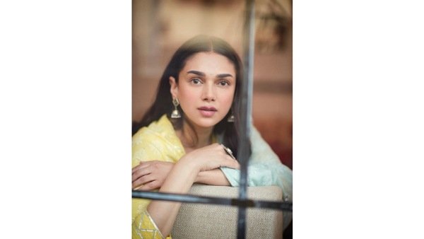 Aditi Rao Hydari Exudes Festive Goals With Her Yellow And Blue Archaic Outfit